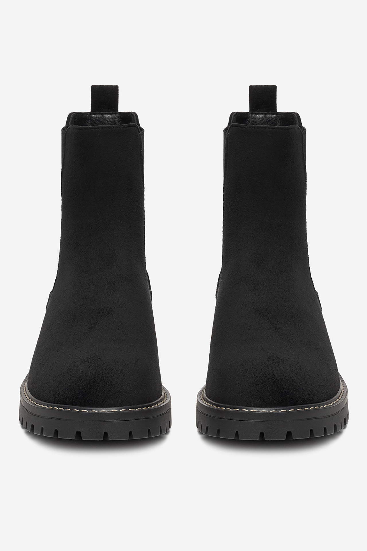 Kotníková obuv s elastickým prvkem Černá