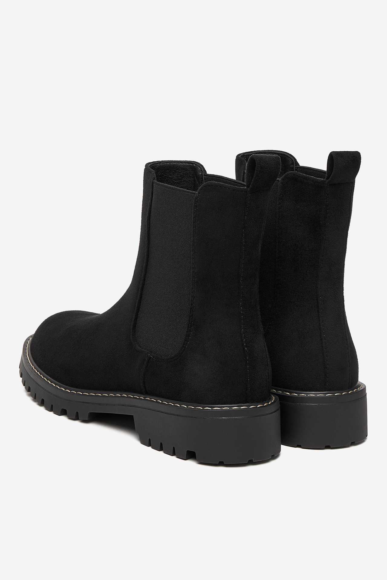 Kotníková obuv s elastickým prvkem Černá