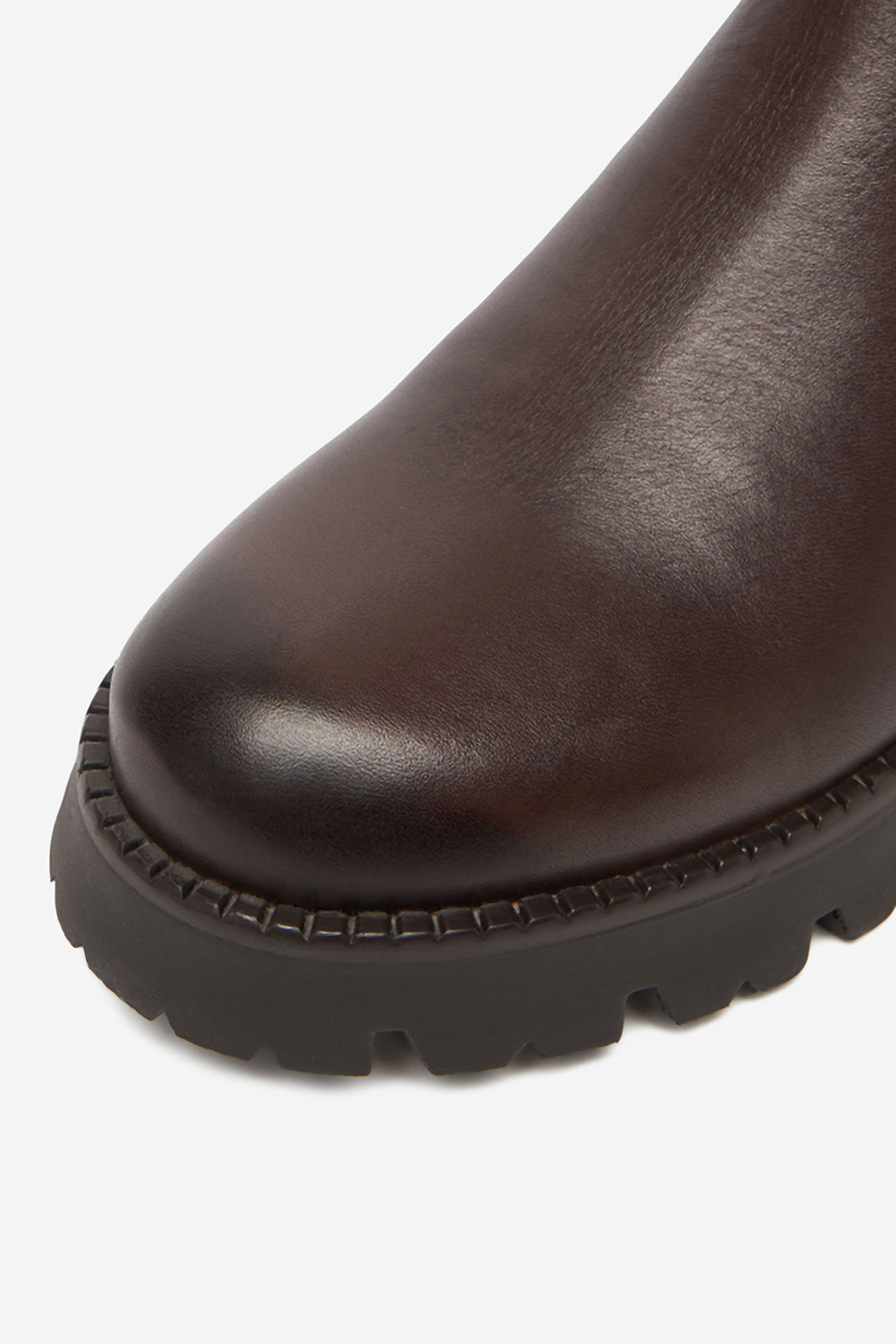 Kotníková obuv s elastickým prvkem Tmavě hnědá