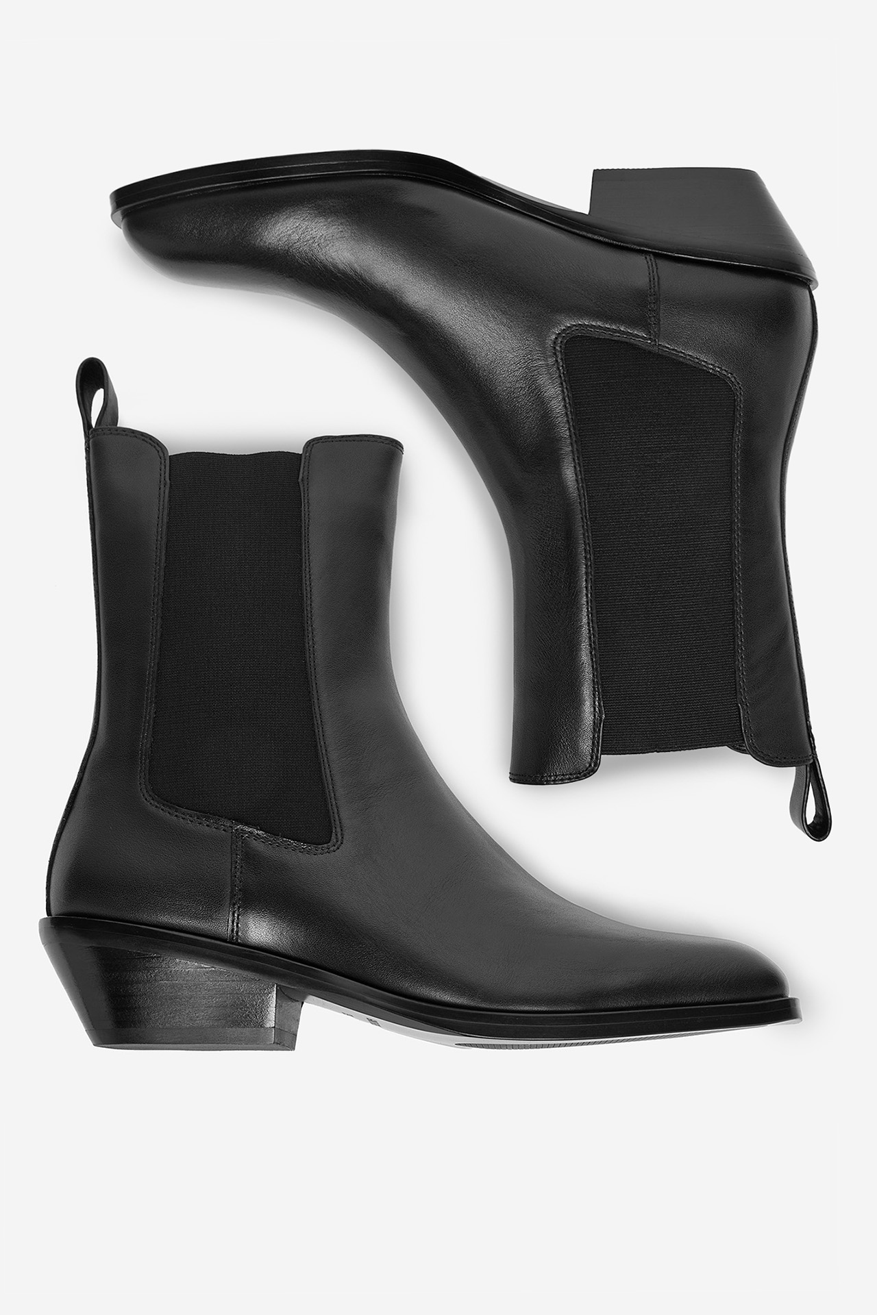 Kotníková obuv s elastickým prvkem Černá