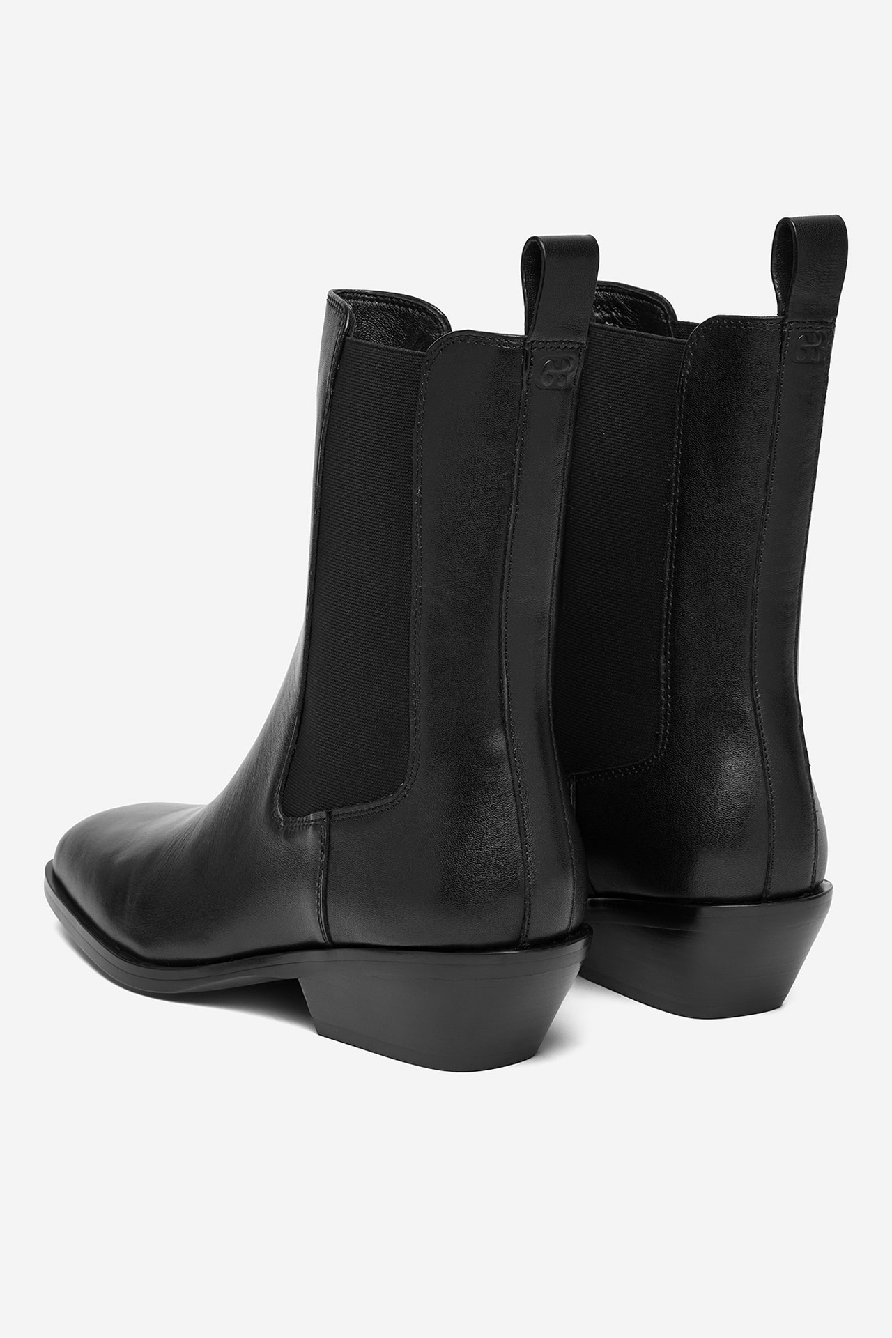 Kotníková obuv s elastickým prvkem Černá