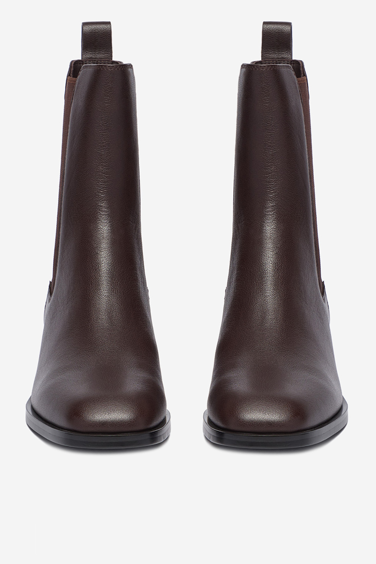 Kotníková obuv s elastickým prvkem Tmavě hnědá