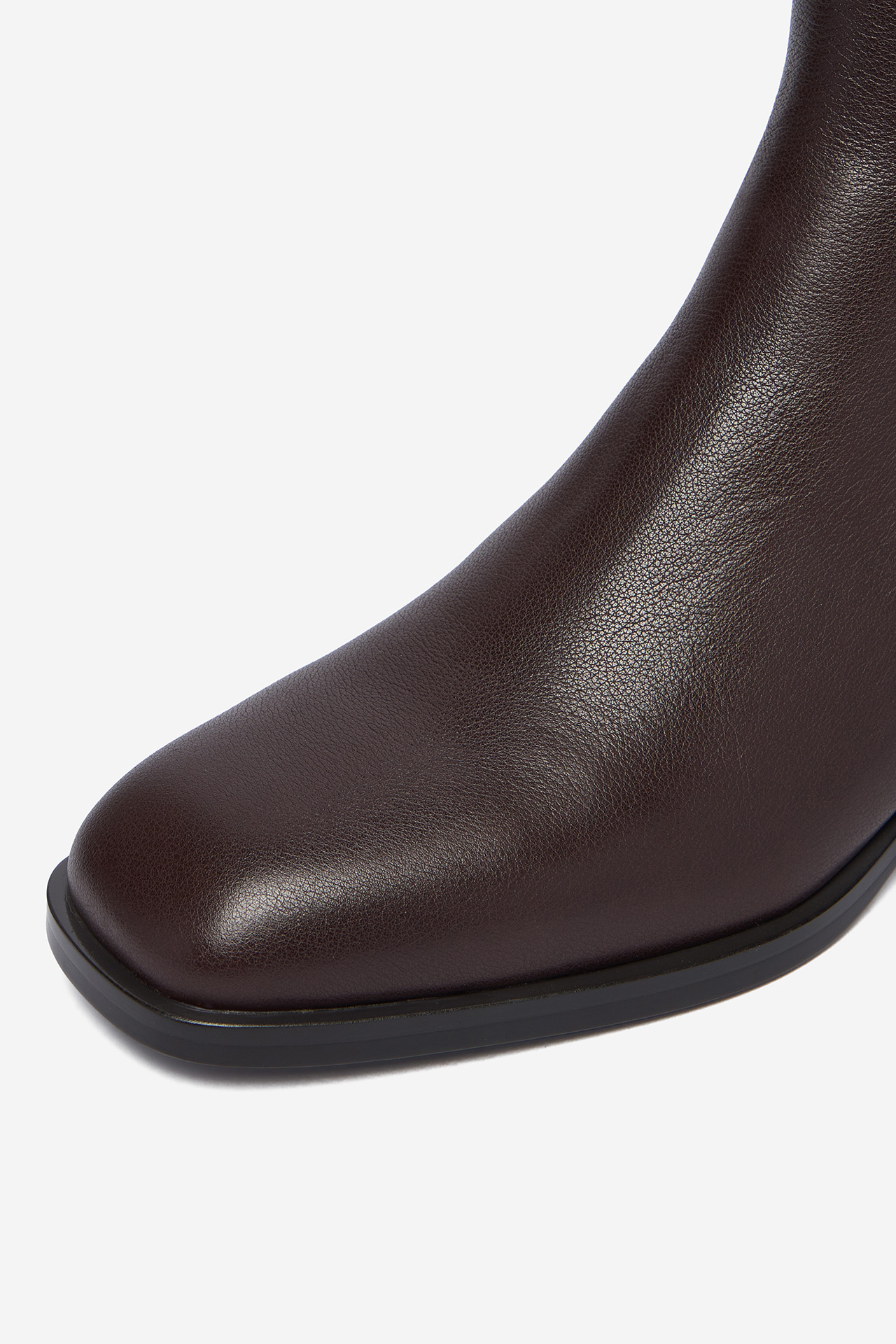 Kotníková obuv s elastickým prvkem Tmavě hnědá