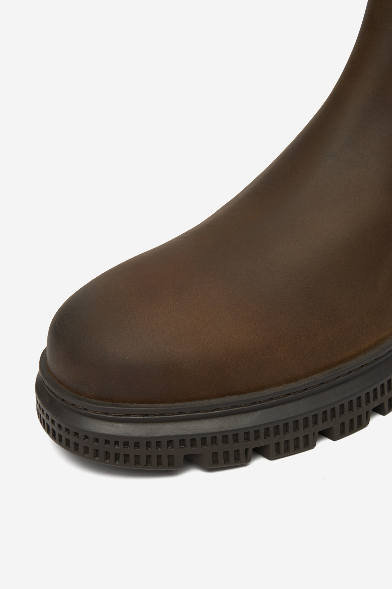 Kotníková obuv s elastickým prvkem Tmavě hnědá