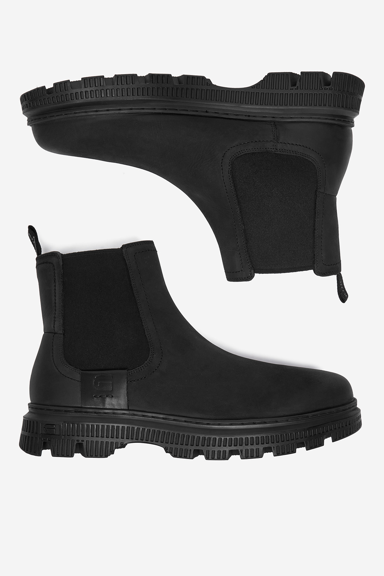 Kotníková obuv s elastickým prvkem Černá