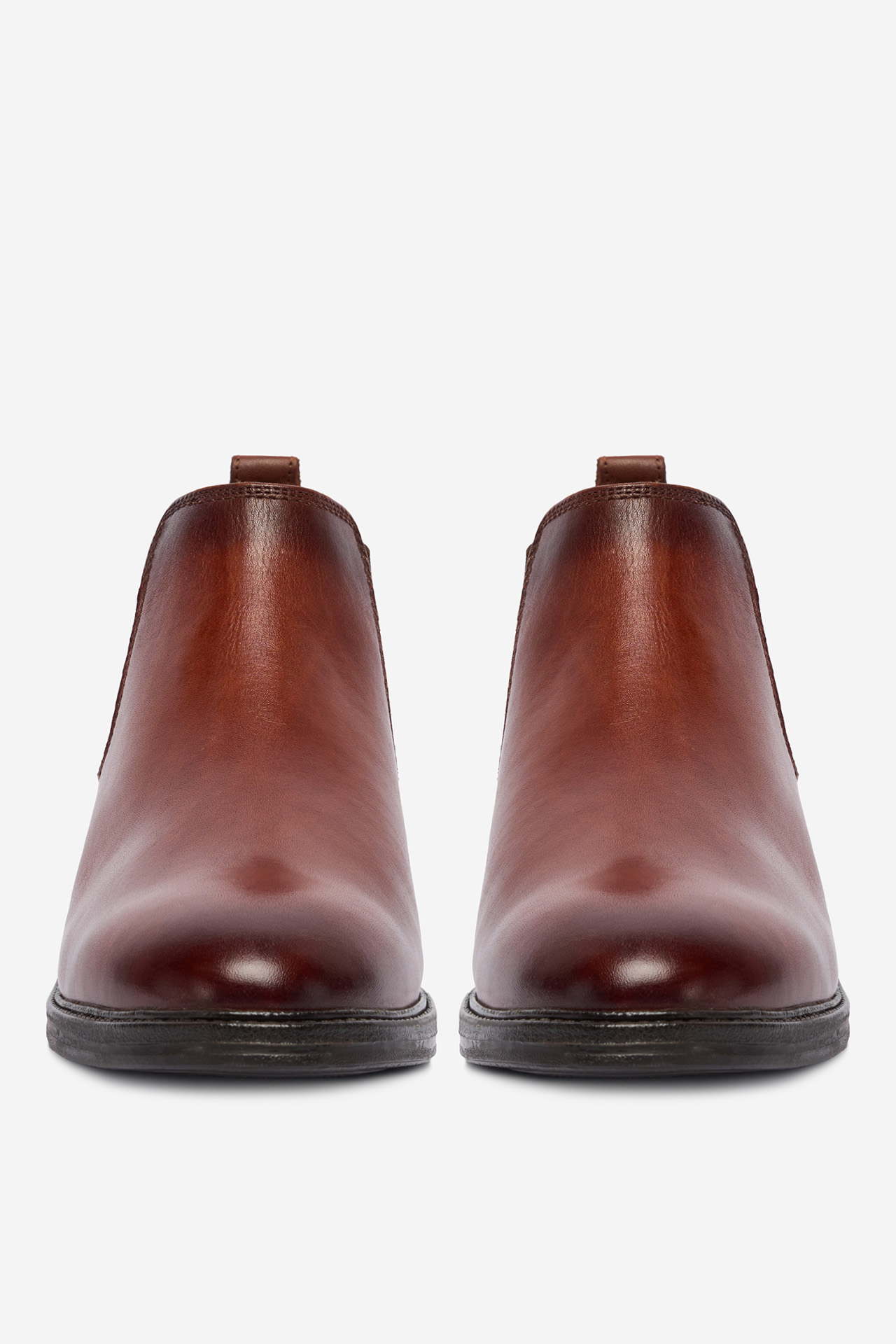 Kotníková obuv s elastickým prvkem Hnědá