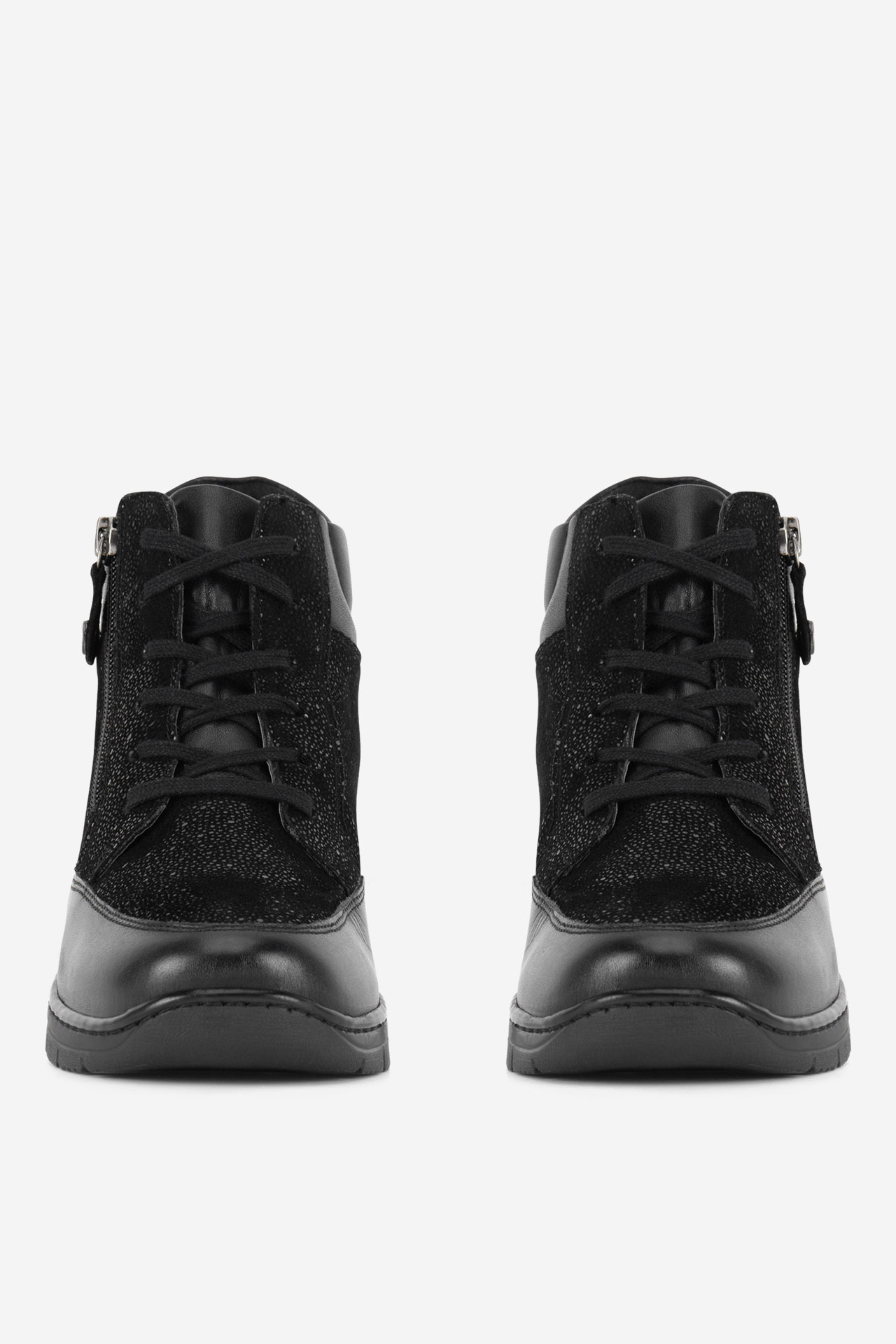 Gležnjarji z vezalkami Črna