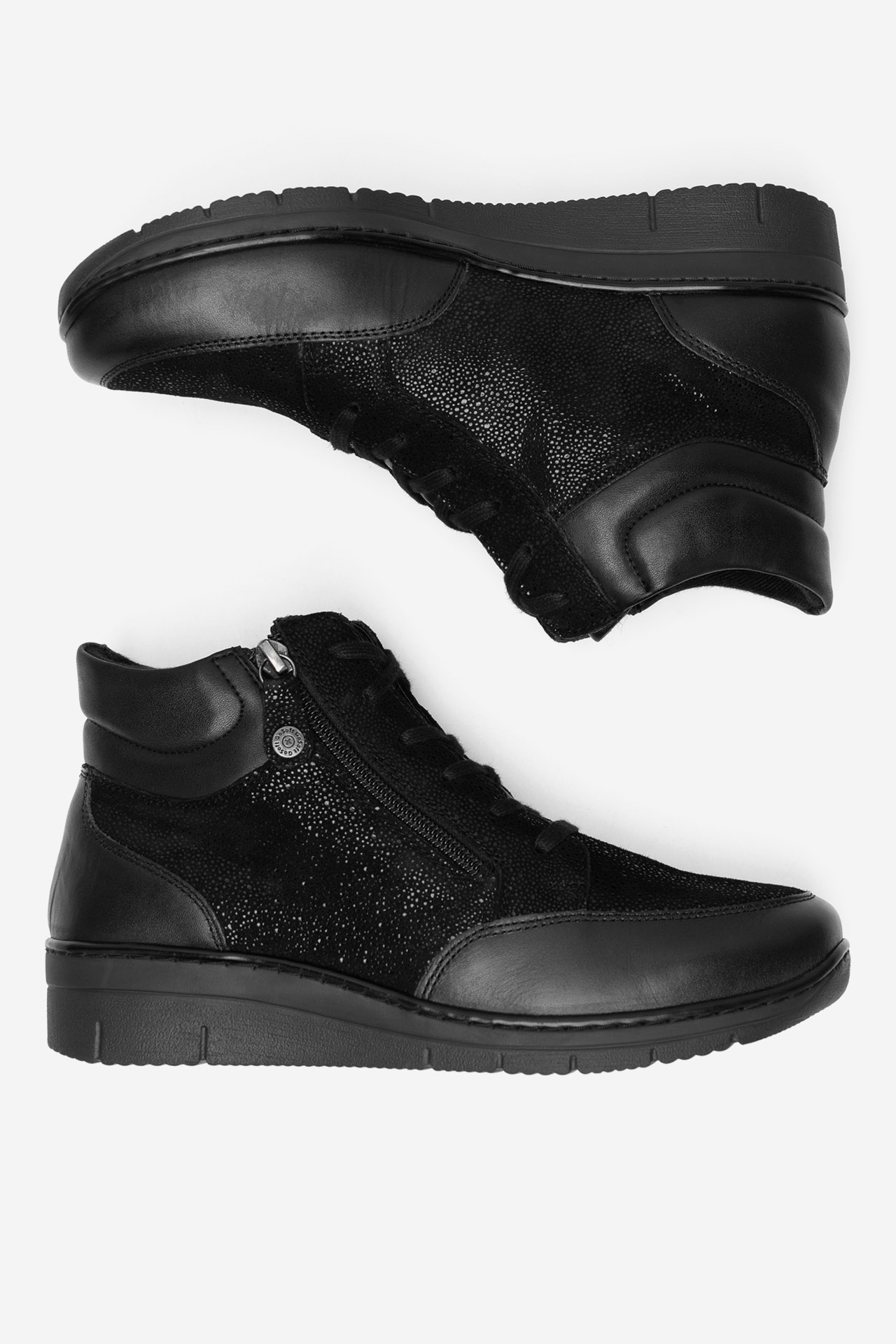 Gležnjarji z vezalkami Črna