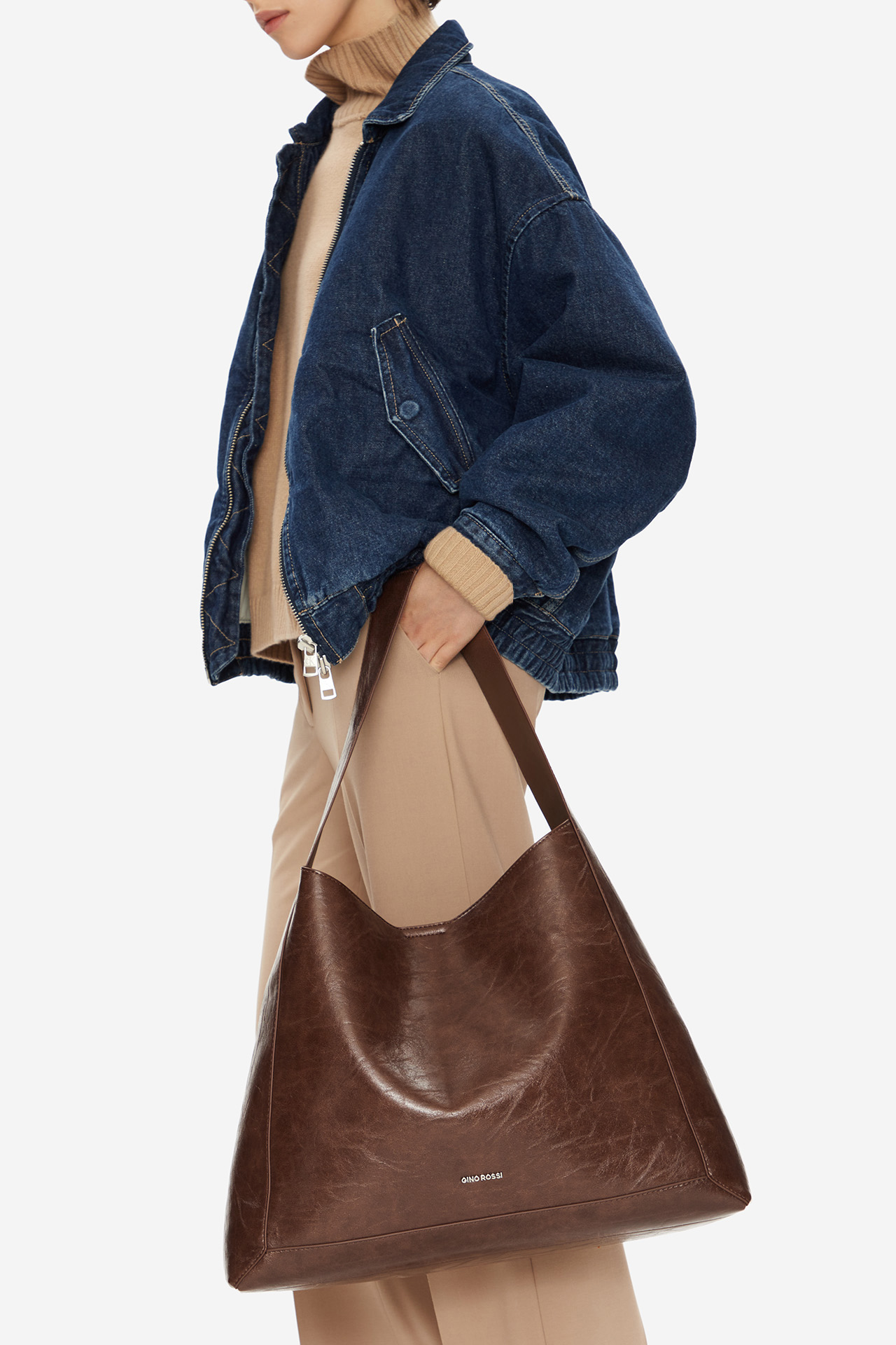 Geantă de mână Gino Rossi C-ZOI-RX8788 Maro - CCC.eu