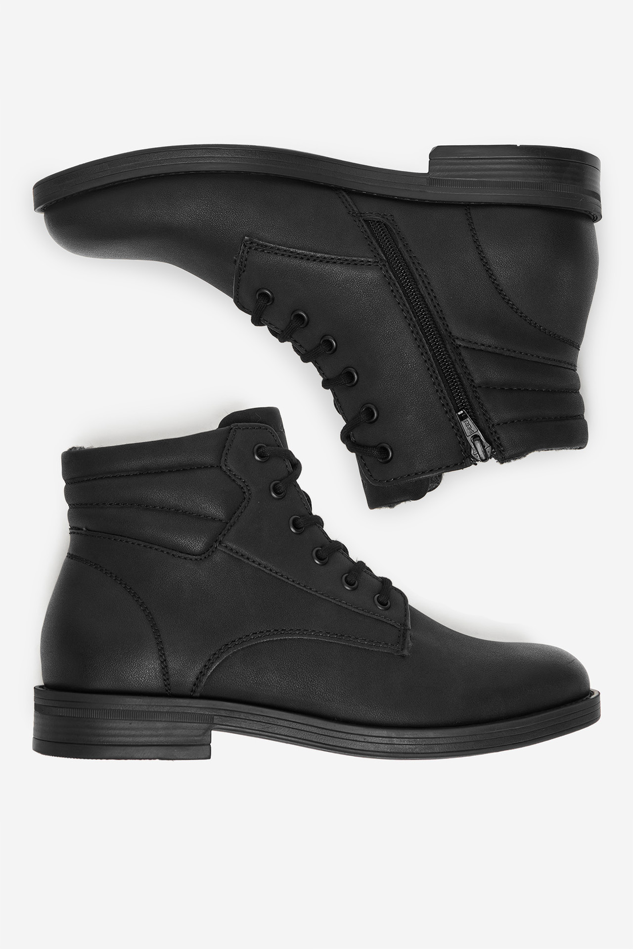 Gležnjarji z vezalkami Črna