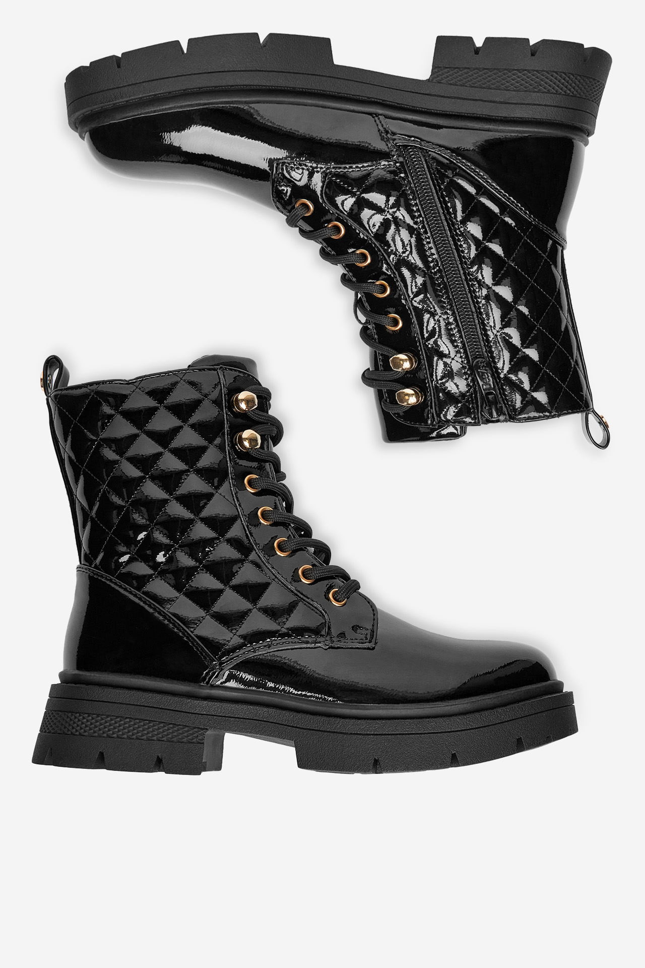 Gležnjarji z vezalkami Črna