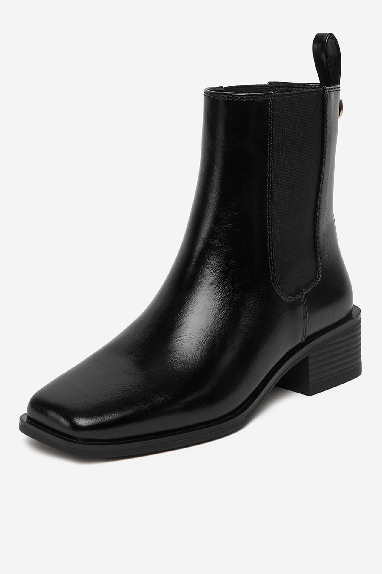 Kotníková obuv s elastickým prvkem Černá