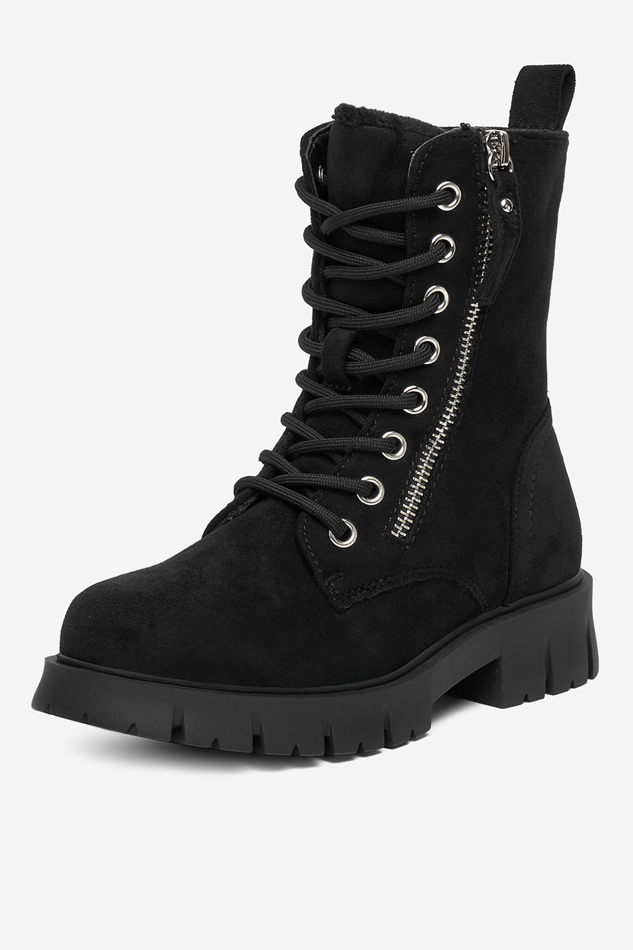 Gležnjarji z vezalkami Črna