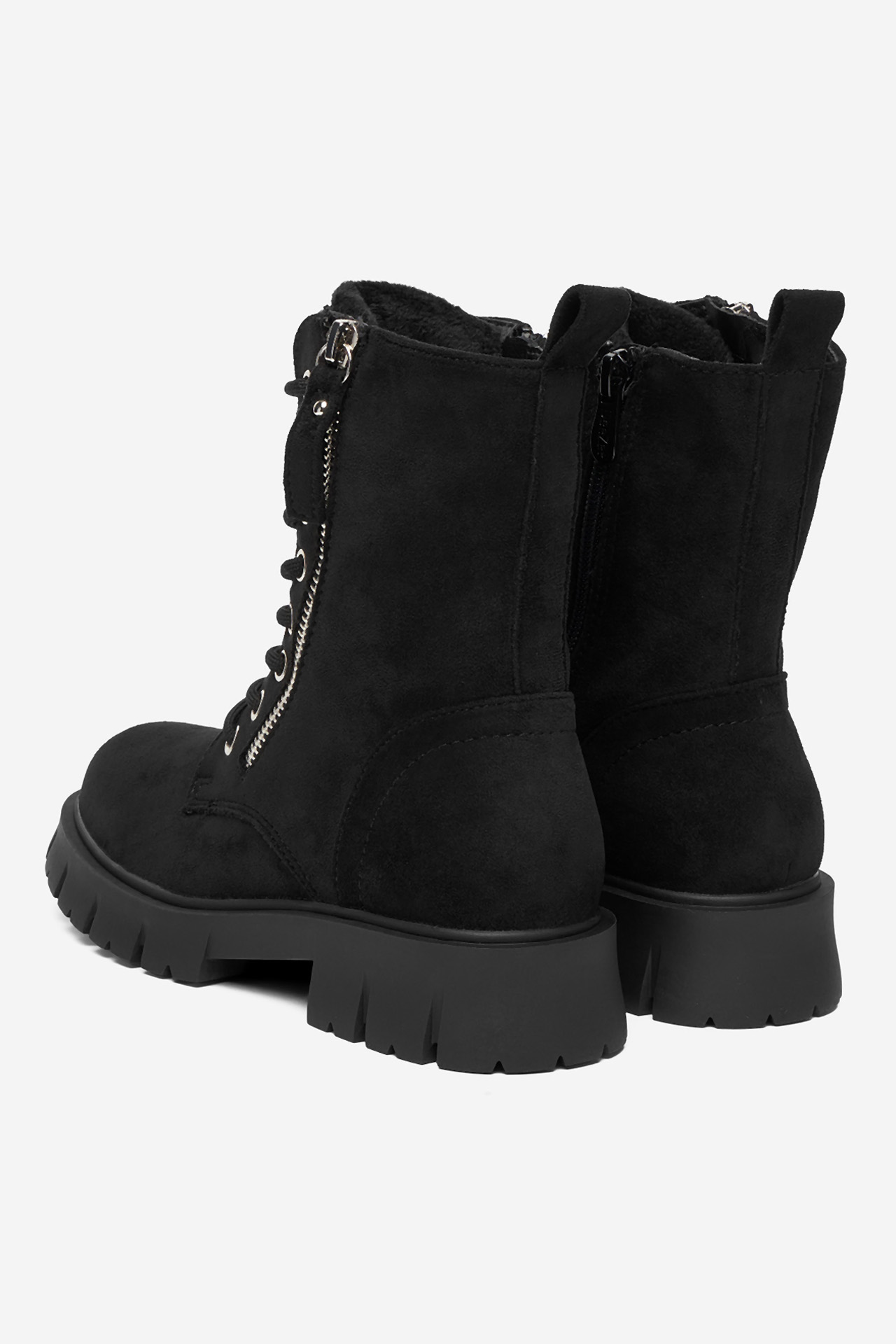 Gležnjarji z vezalkami Črna