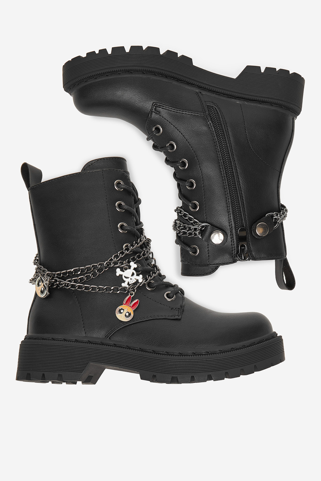 Gležnjarji z vezalkami Črna