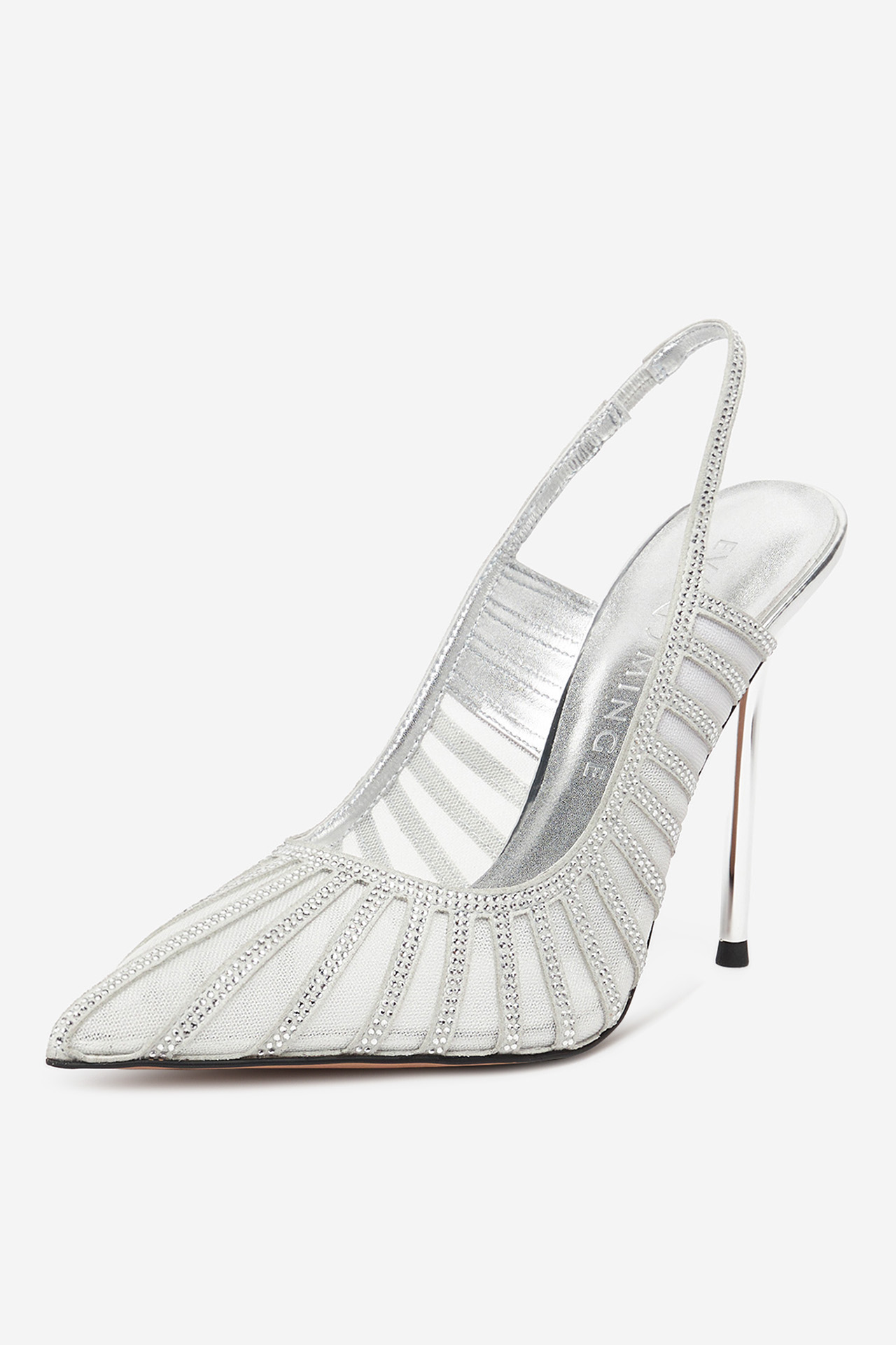 Pantofi stiletto Argintiu