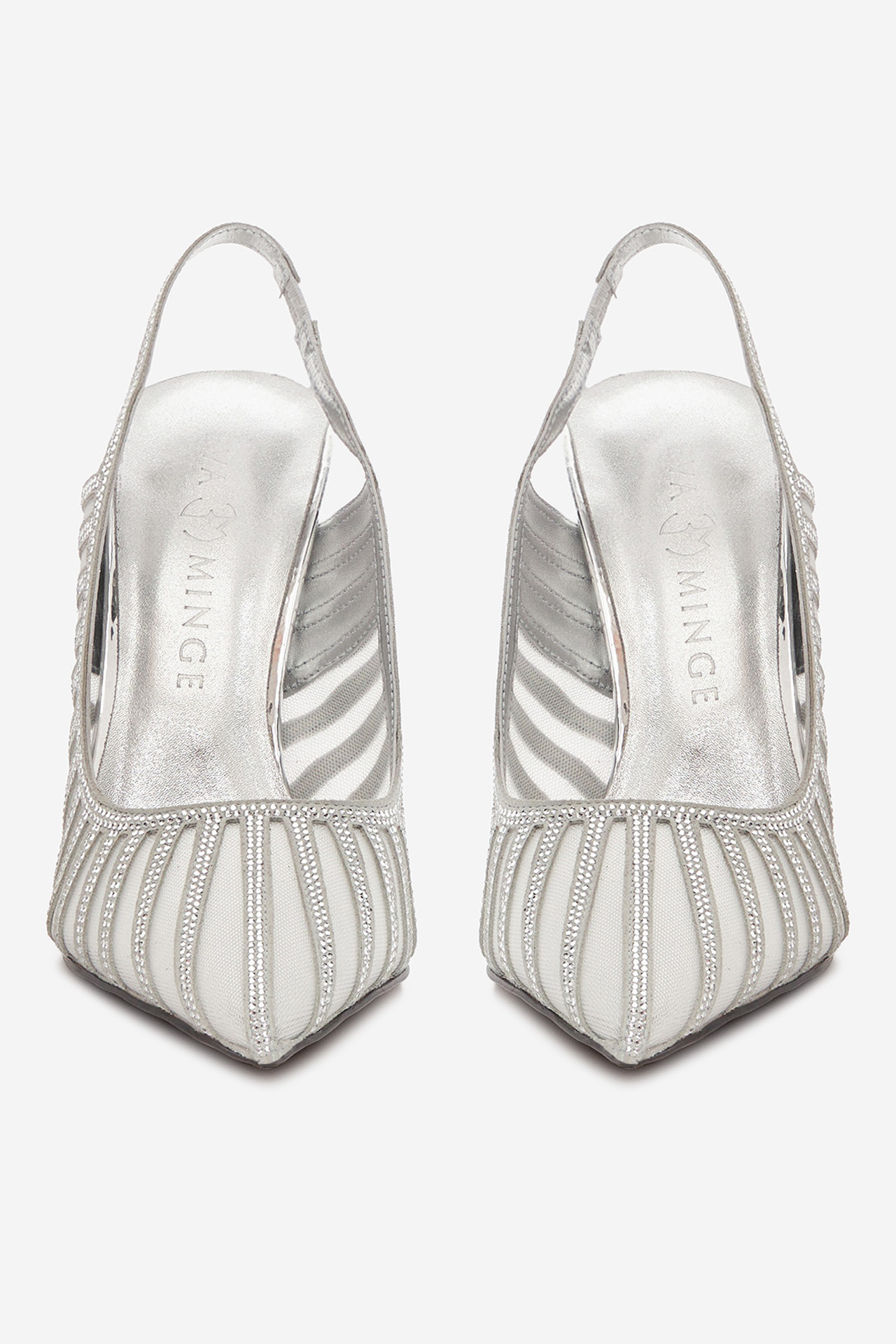 Pantofi stiletto Argintiu