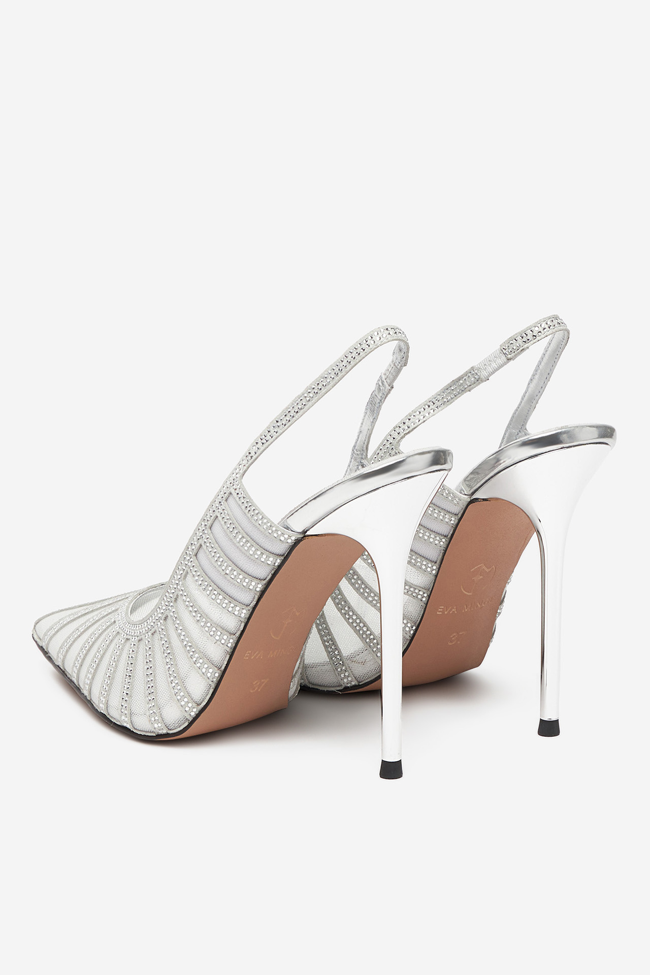 Pantofi stiletto Argintiu