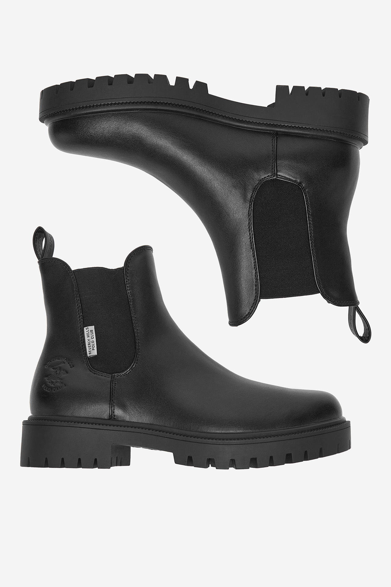 Kotníková obuv s elastickým prvkem Černá