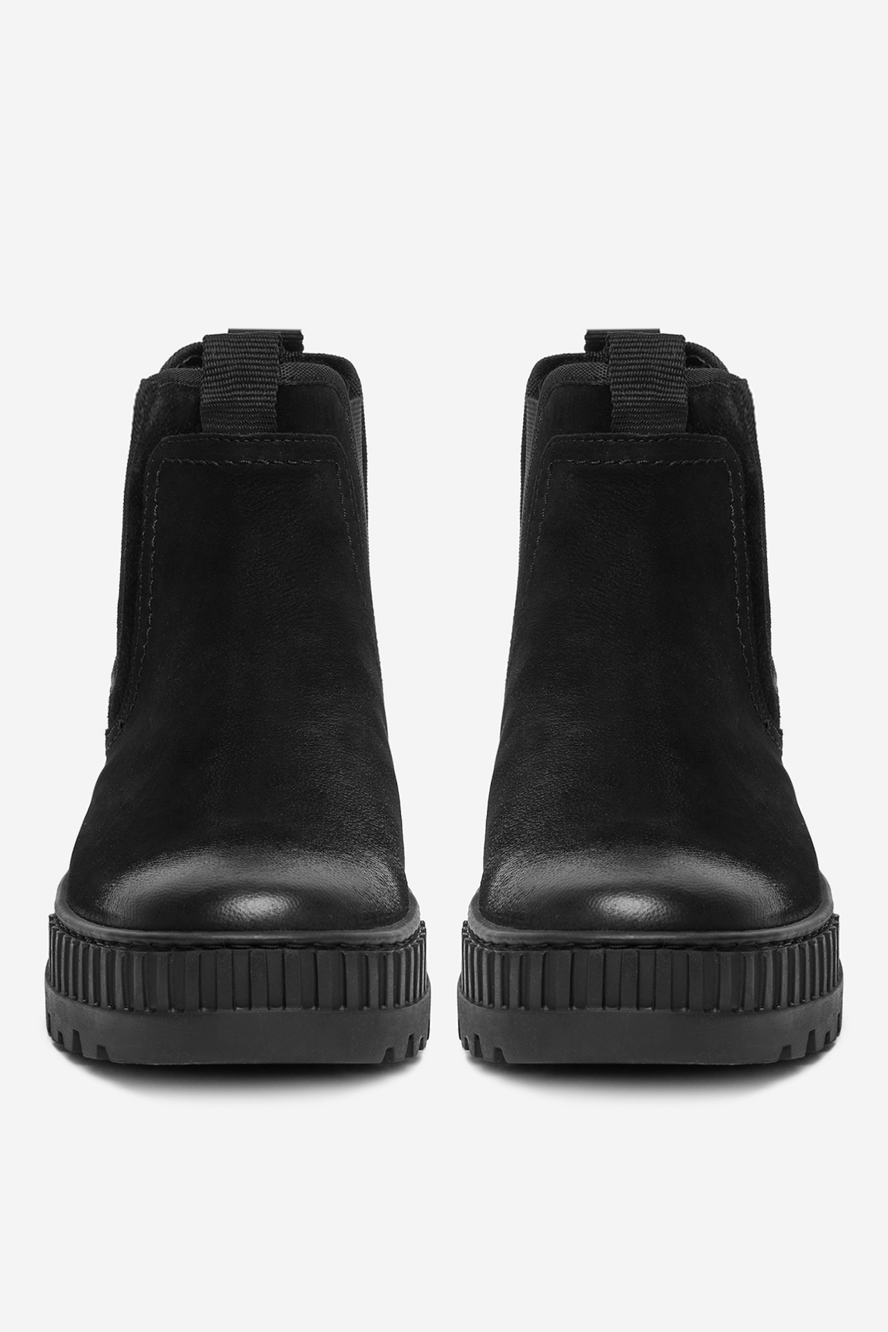 Kotníková obuv s elastickým prvkem Černá