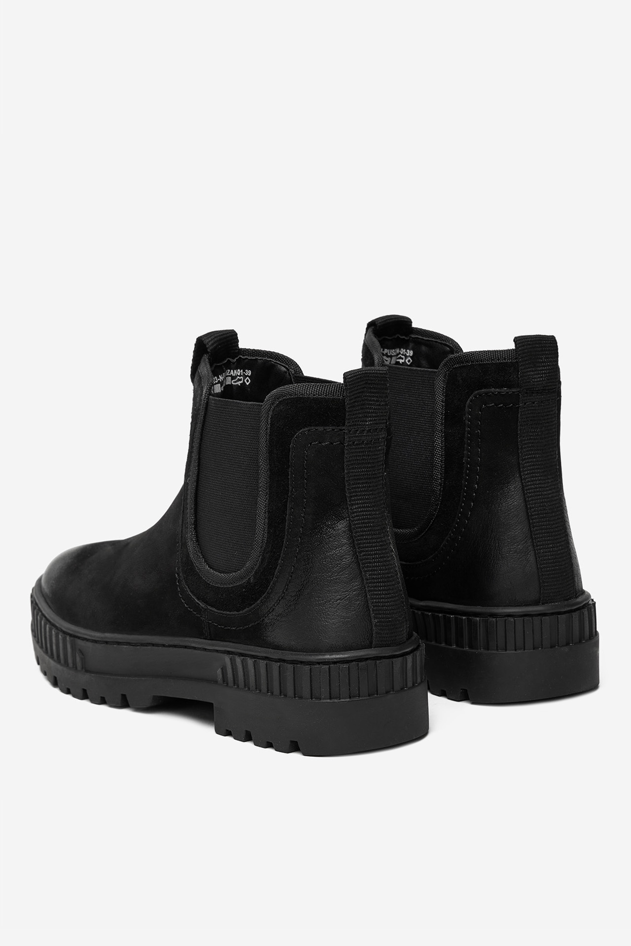 Kotníková obuv s elastickým prvkem Černá