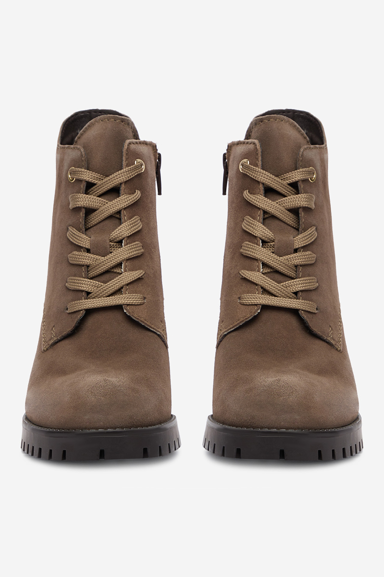 Kotníková obuv Tmavě béžová