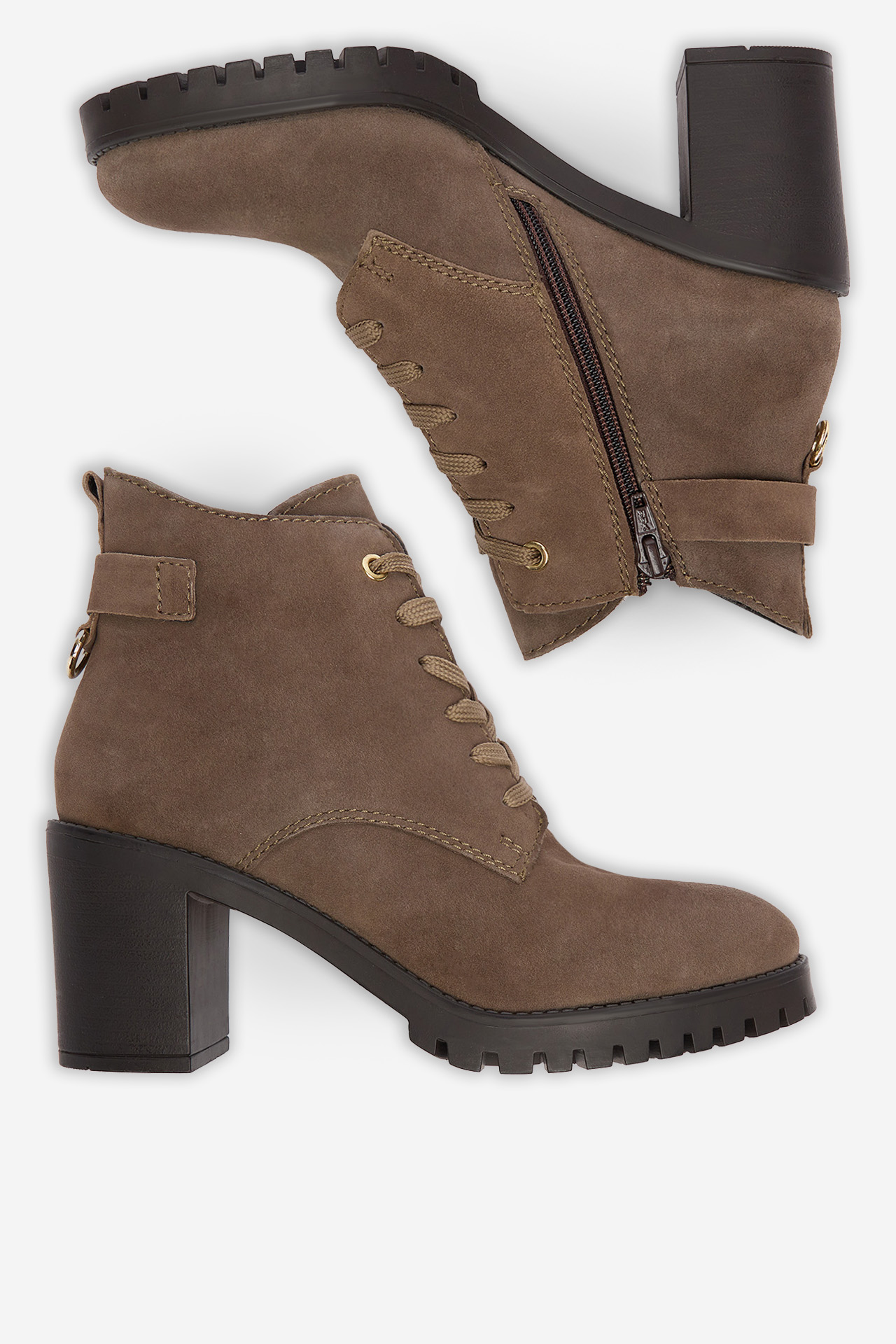 Kotníková obuv Tmavě béžová