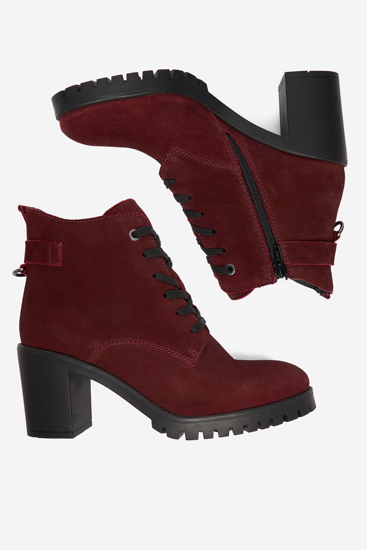 Kotníková obuv Vínový