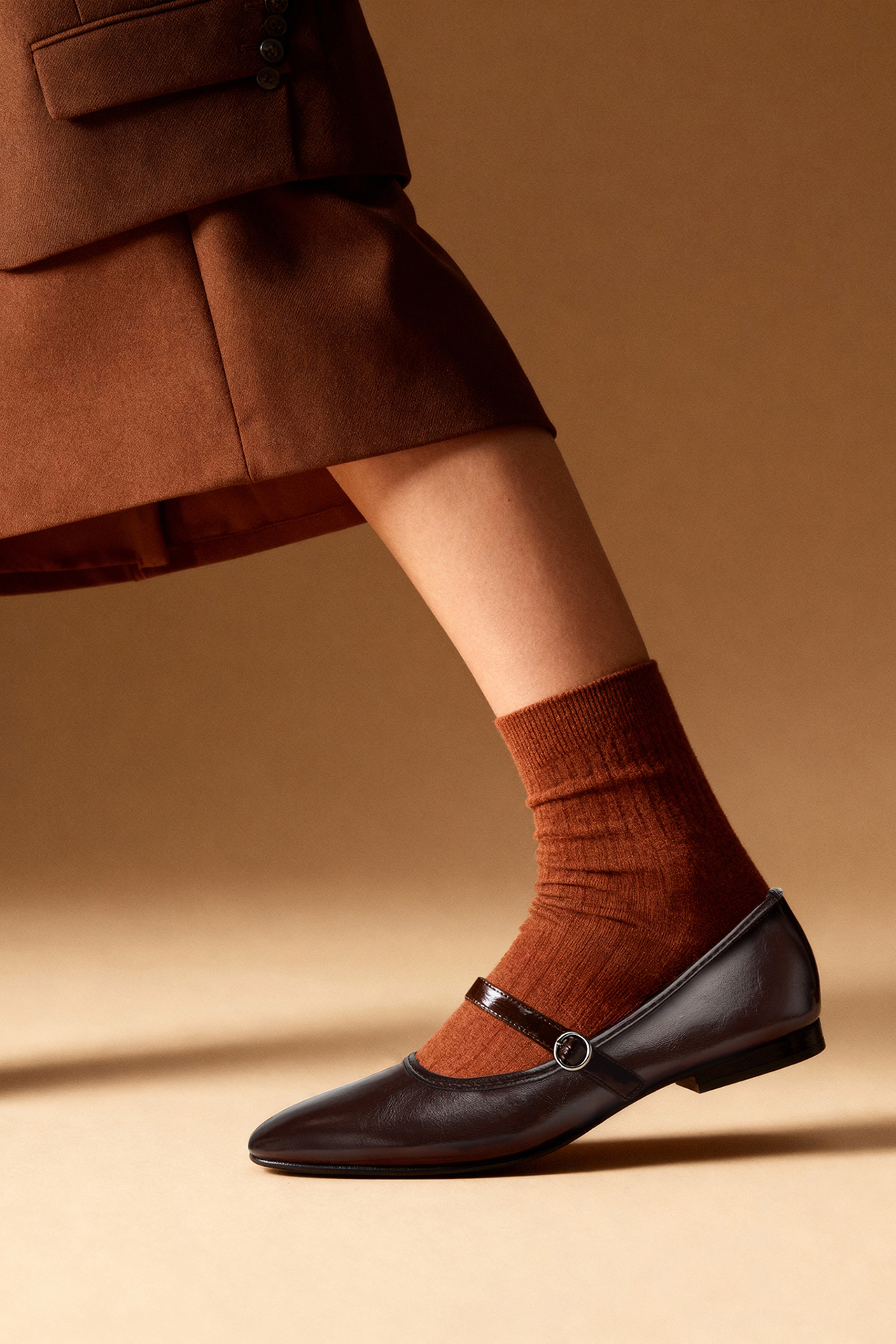 Baleríny Tmavě hnědá