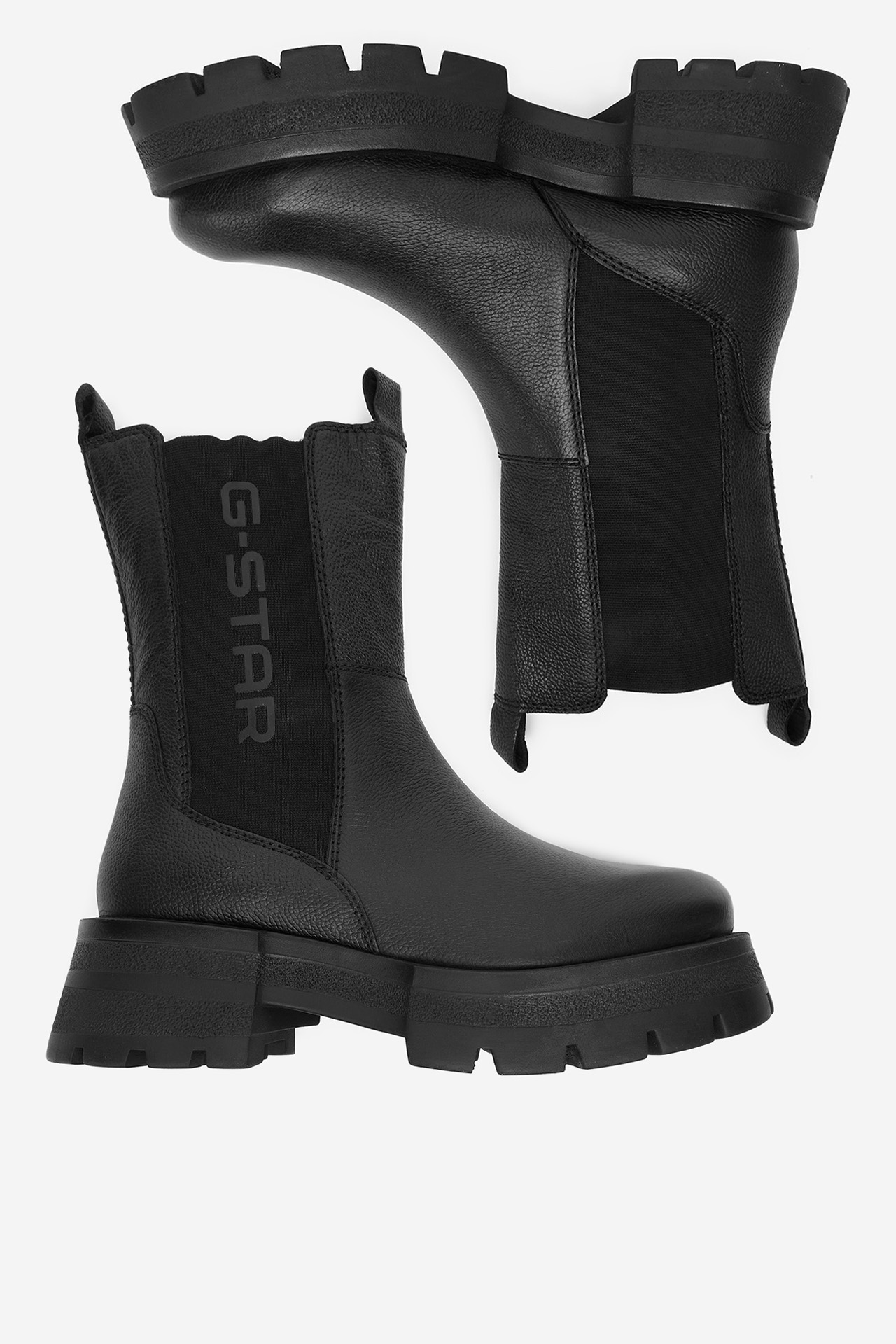 Kotníková obuv s elastickým prvkem Černá