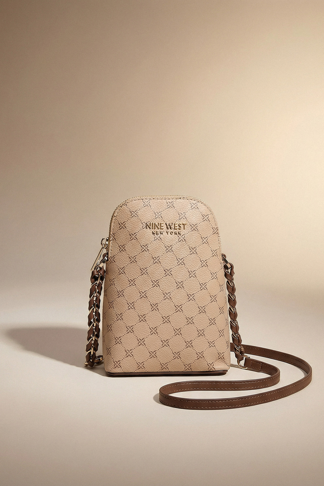 Taška na telefon Béžová