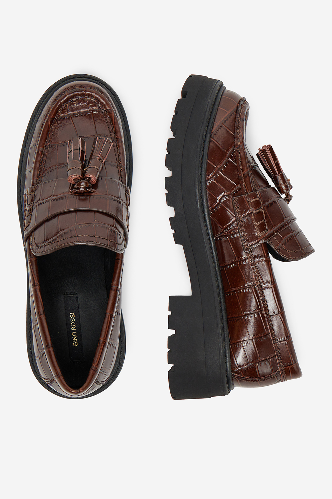 Loafersy Tmavě hnědá