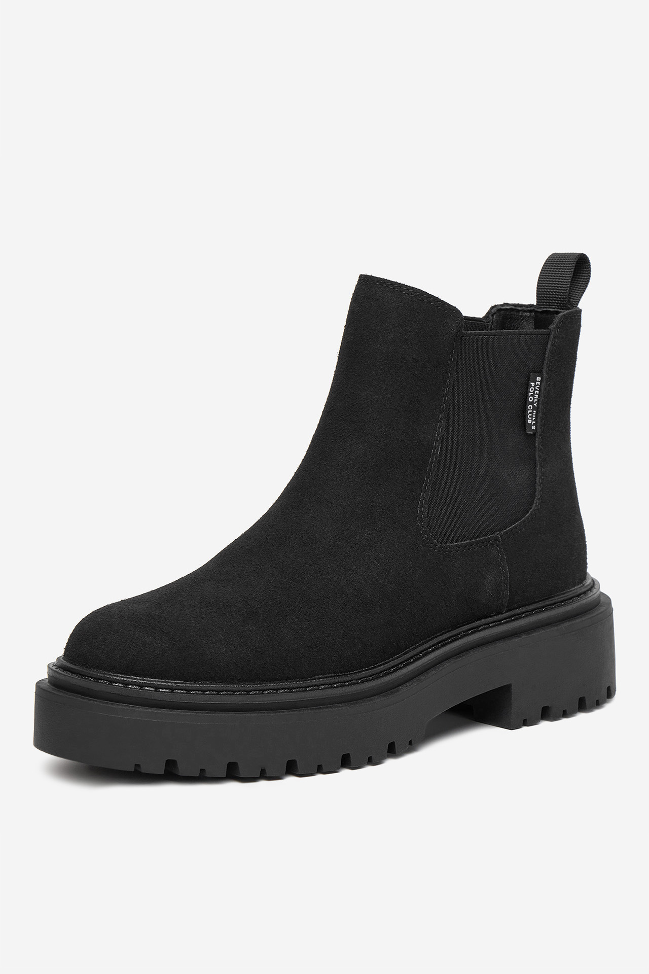 Kotníková obuv s elastickým prvkem Černá