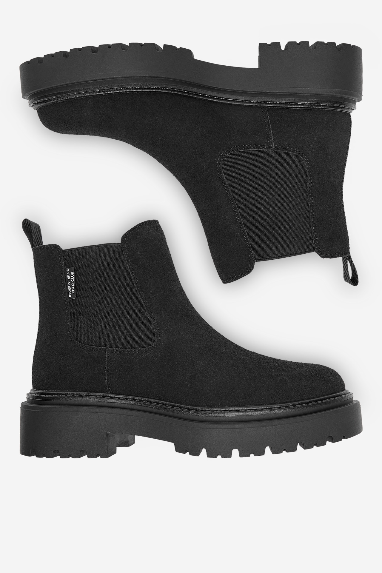 Kotníková obuv s elastickým prvkem Černá