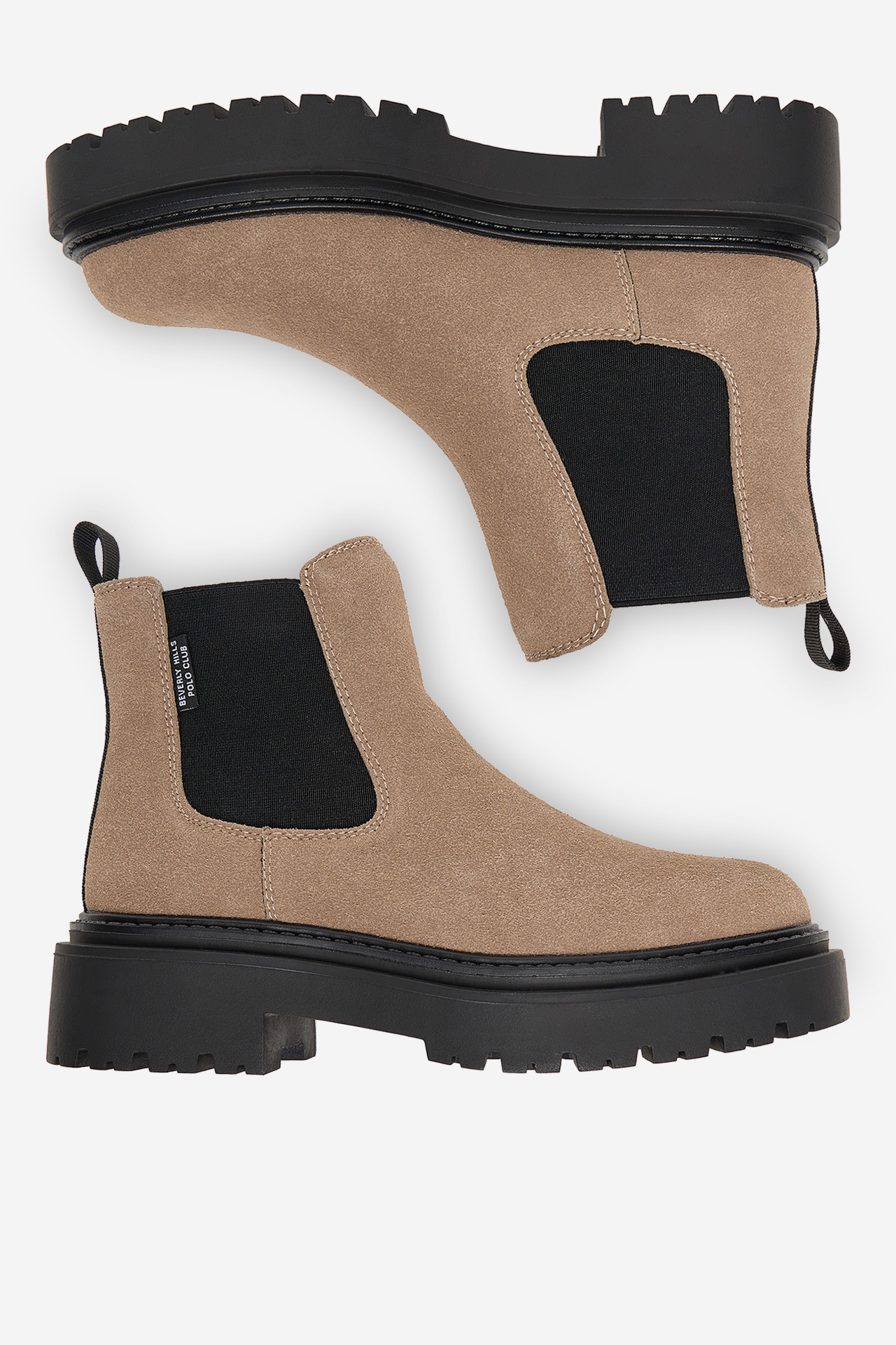 Kotníková obuv s elastickým prvkem Hnědá