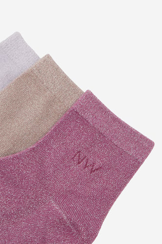 Nogavice NINE WEST CEO_AS_NW_02_Z_AW25 (3 PACK) Roza