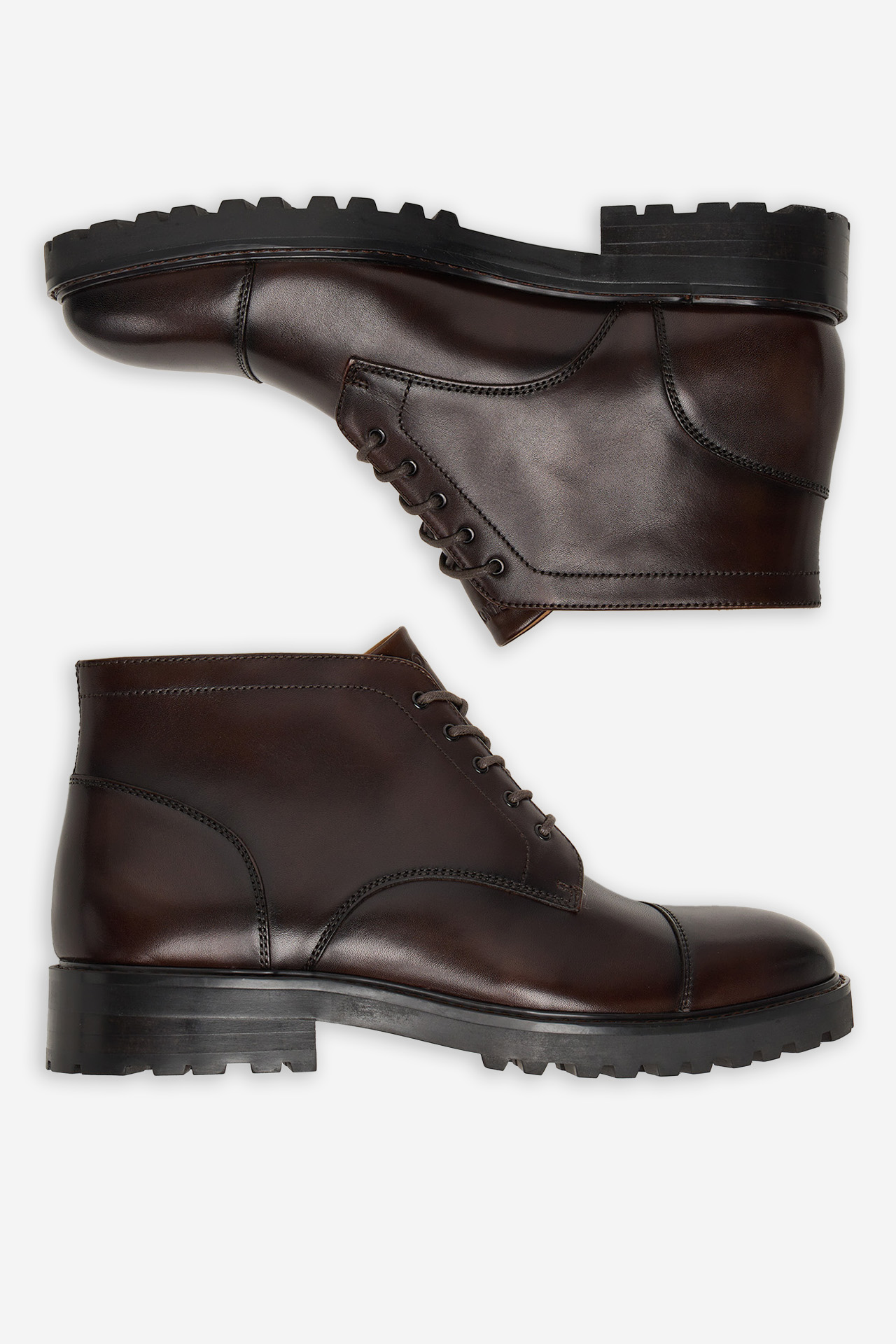 Kotníková obuv Tmavě hnědá