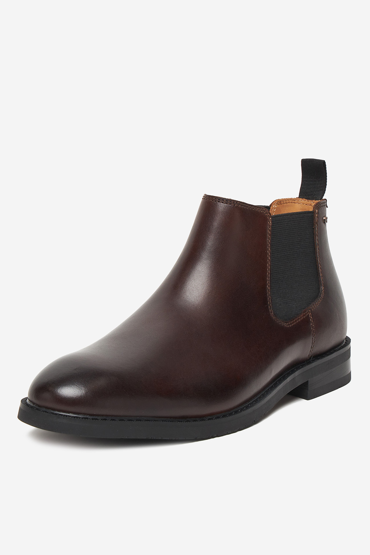 Kotníková obuv s elastickým prvkem Tmavě hnědá