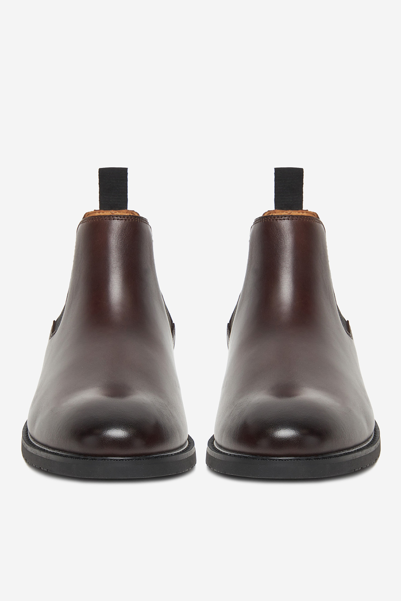 Kotníková obuv s elastickým prvkem Tmavě hnědá