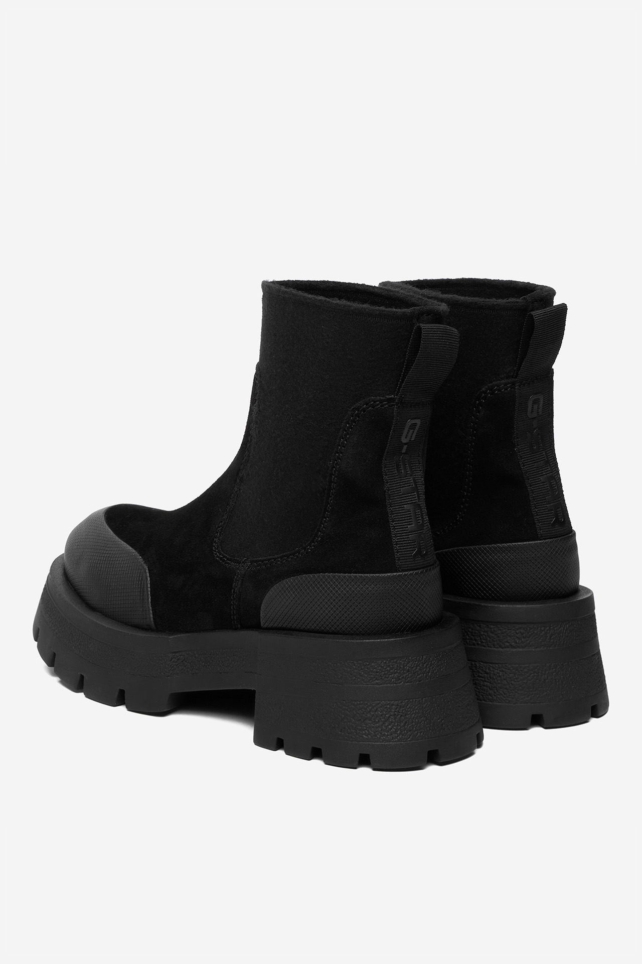 Kotníková obuv s elastickým prvkem Černá