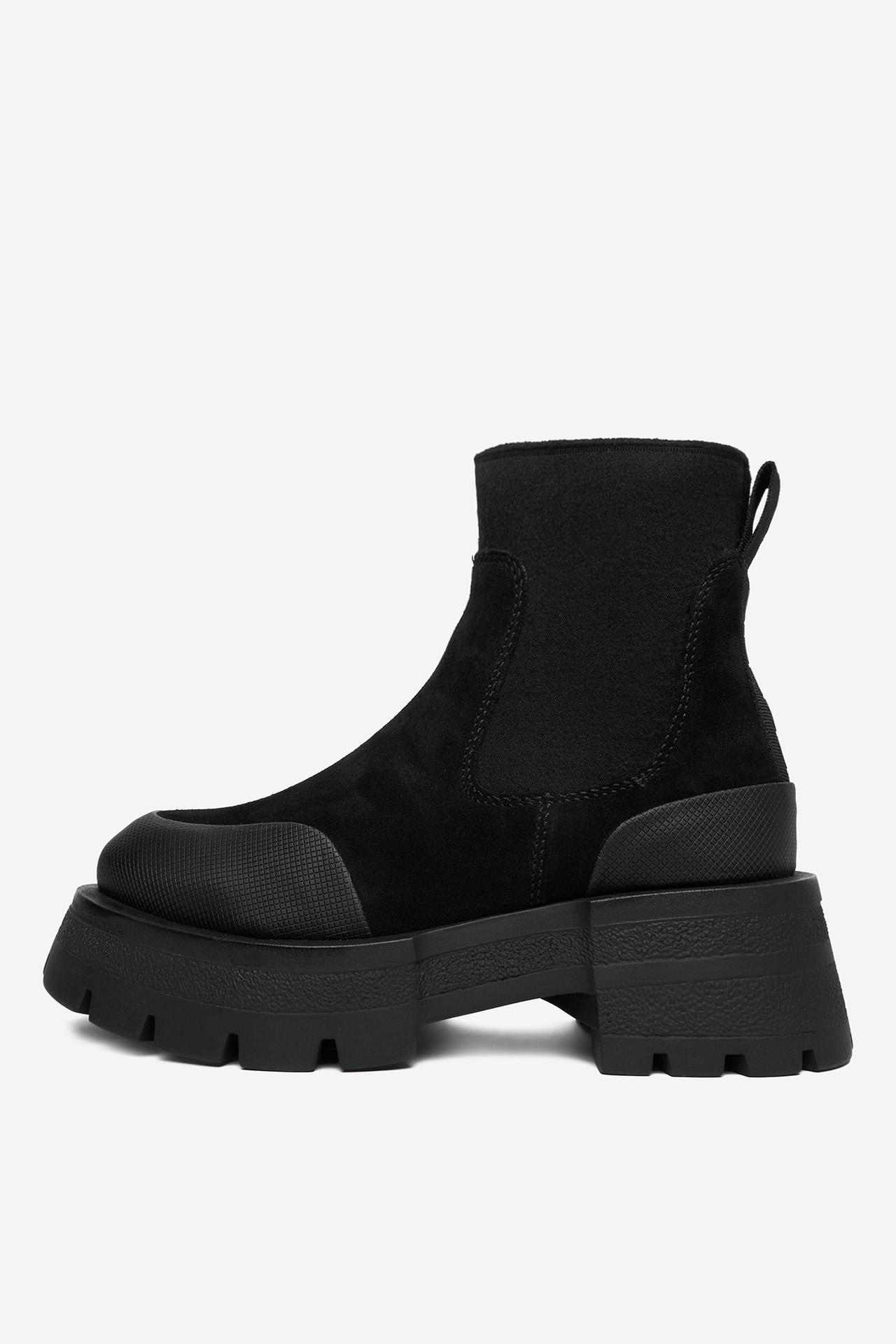 Kotníková obuv s elastickým prvkem Černá