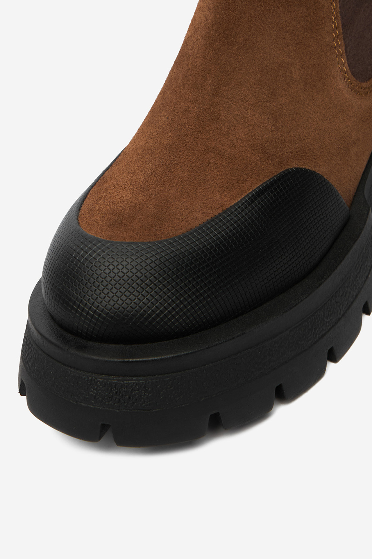 Kotníková obuv s elastickým prvkem Hnědá