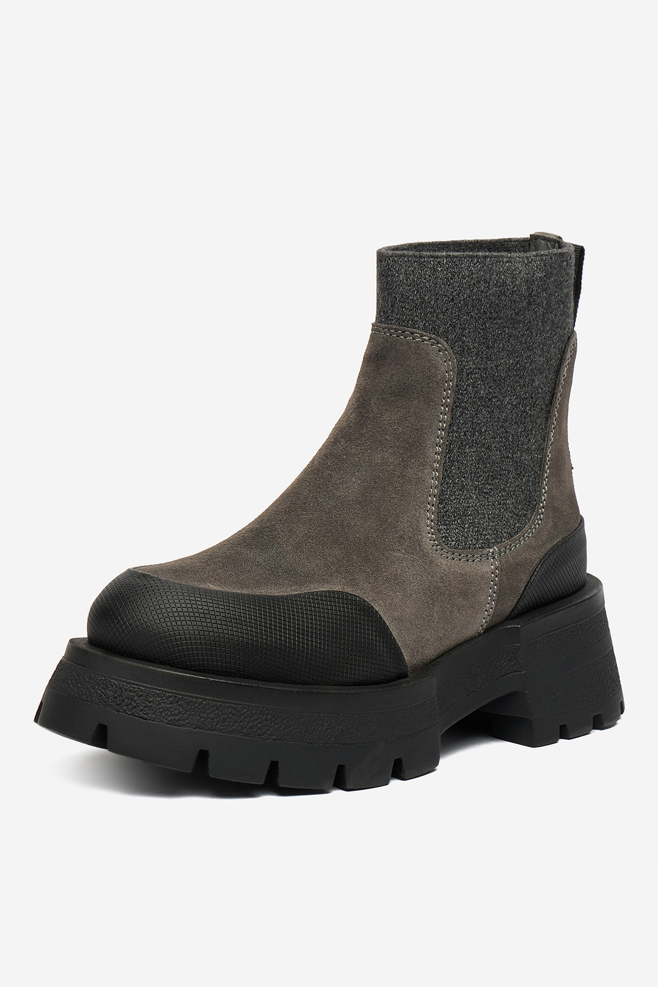 Kotníková obuv s elastickým prvkem Šedá