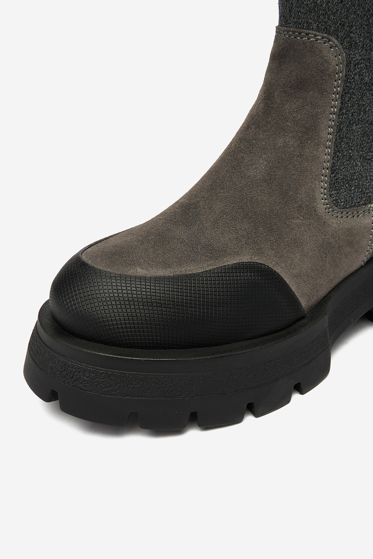 Kotníková obuv s elastickým prvkem Šedá