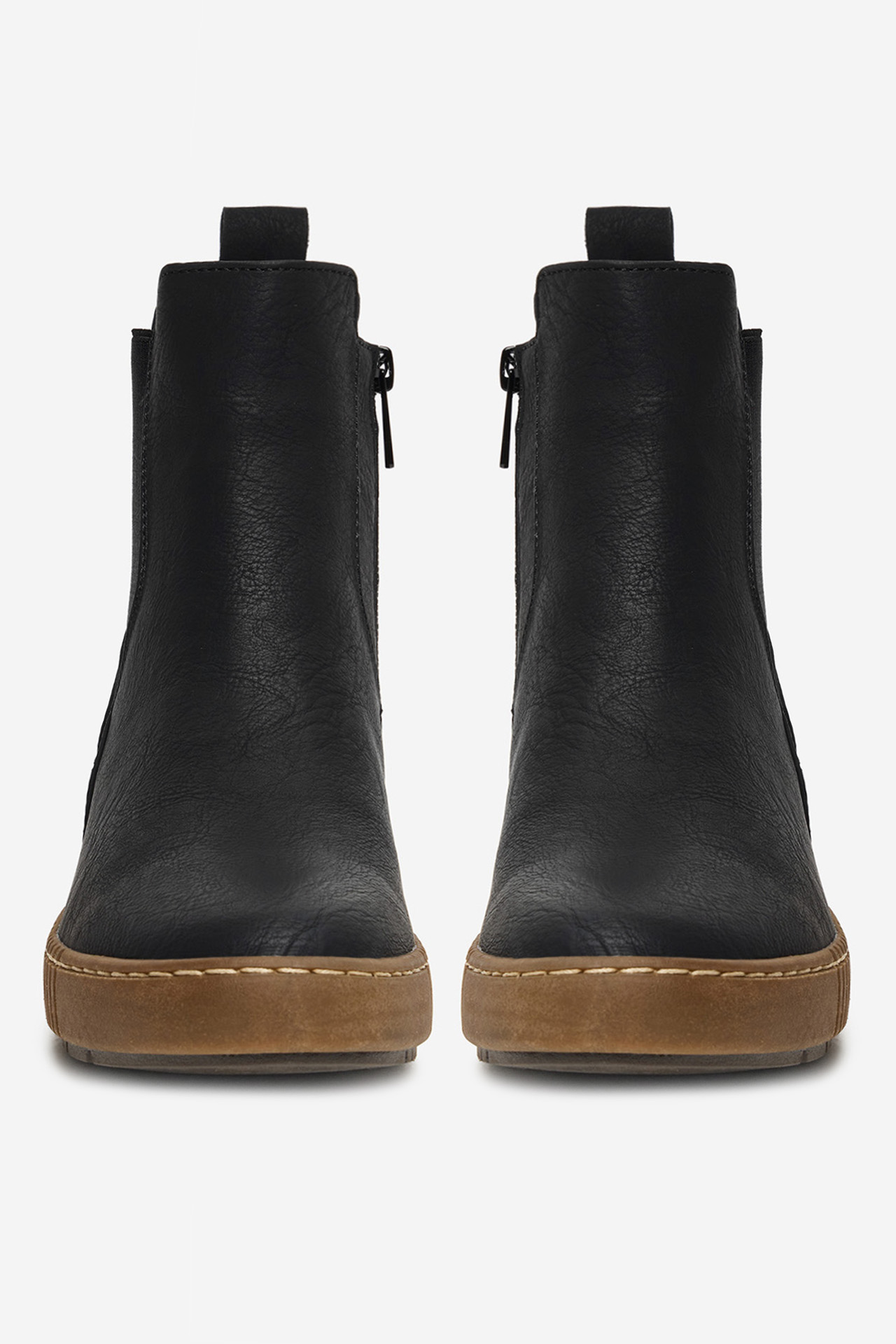 Kotníková obuv s elastickým prvkem Černá