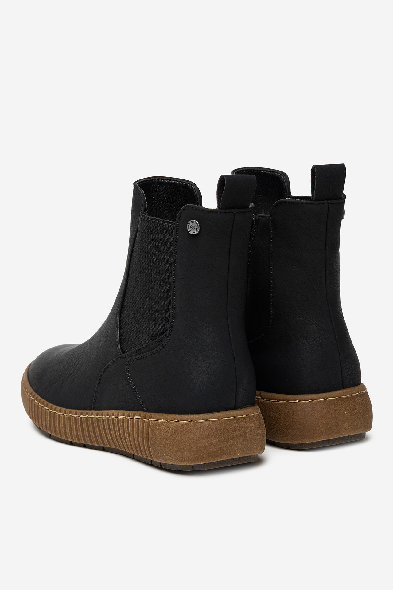 Kotníková obuv s elastickým prvkem Černá