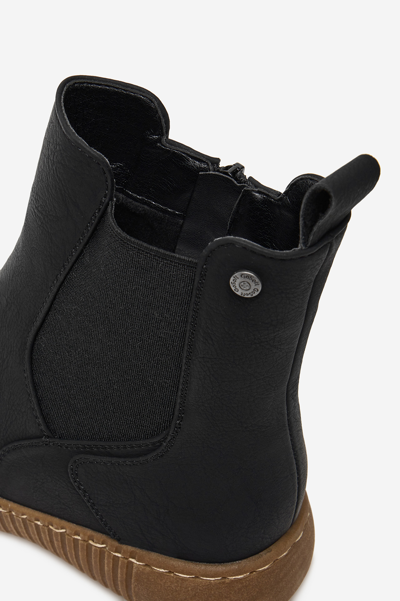 Kotníková obuv s elastickým prvkem Černá