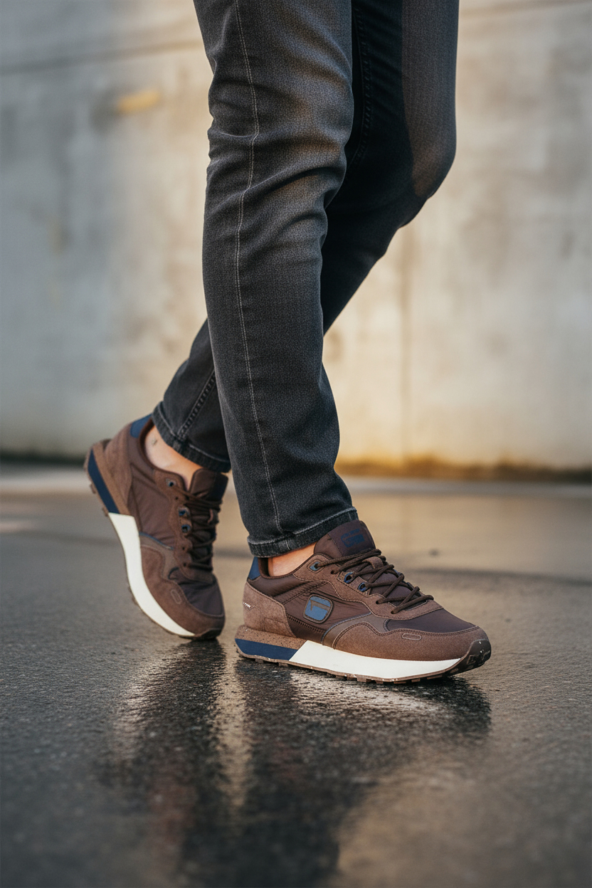 Sneakersy Tmavě hnědá