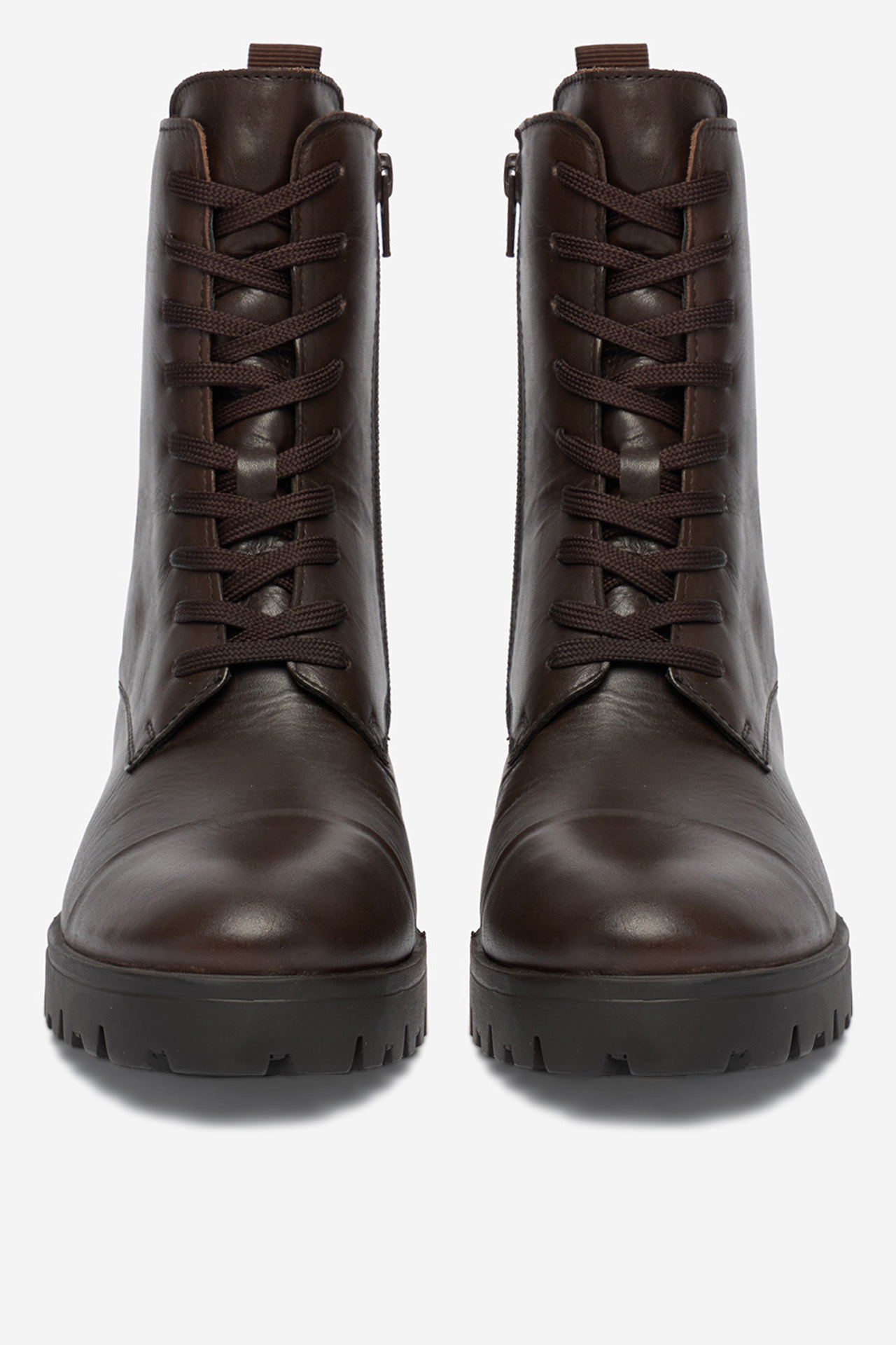 Kotníková obuv Tmavě hnědá