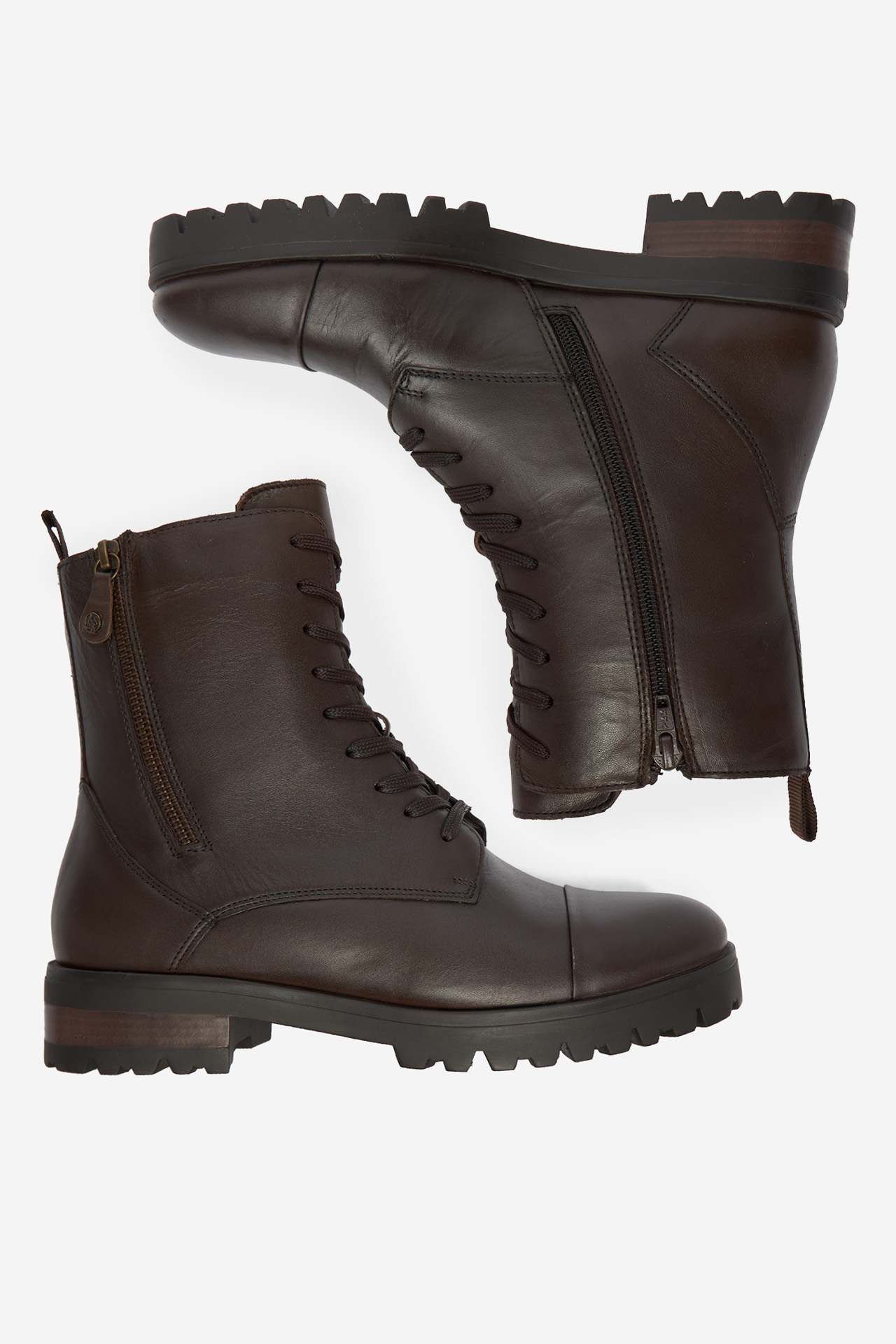 Kotníková obuv Tmavě hnědá